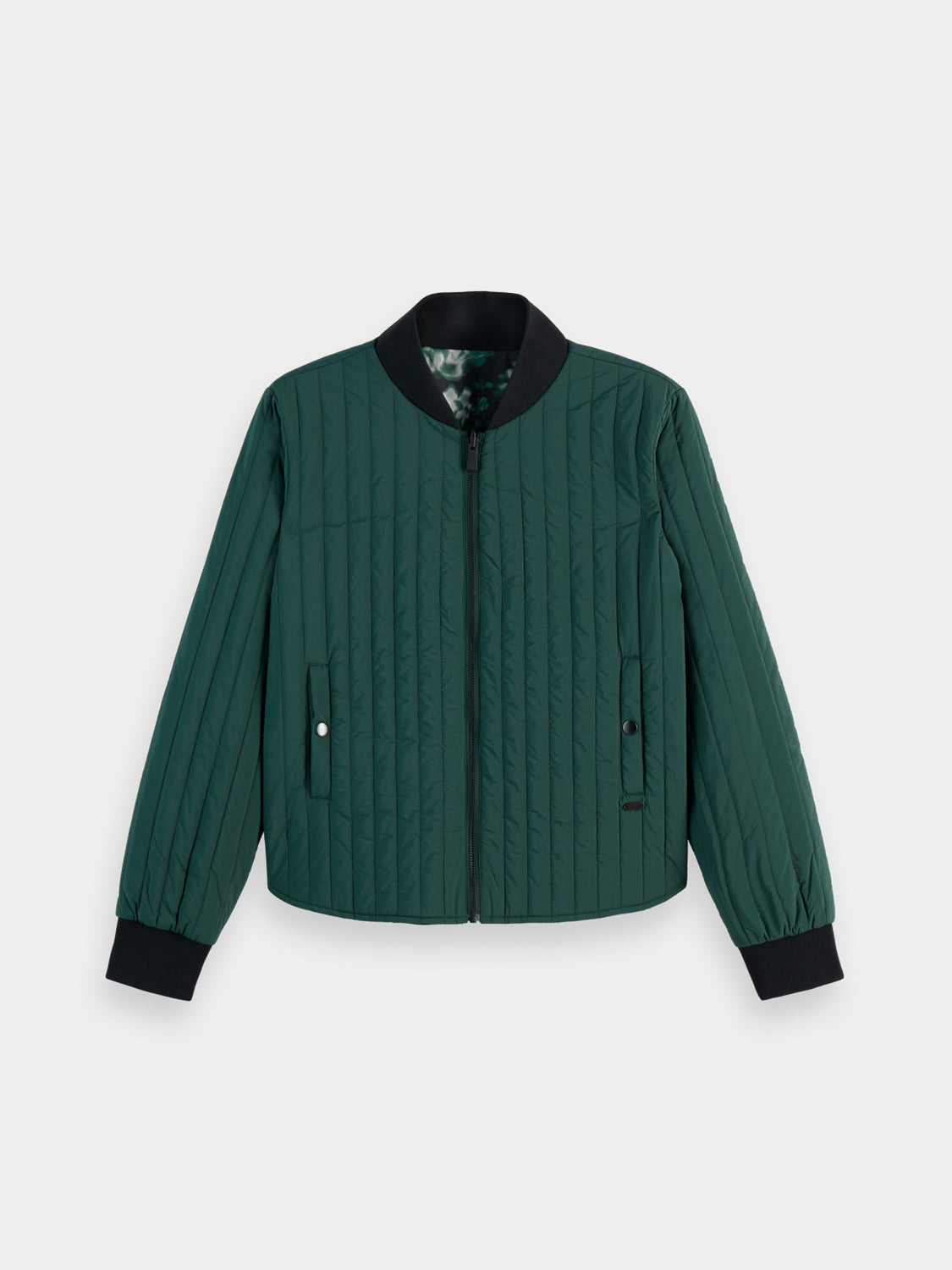 Reversible quilted bomber