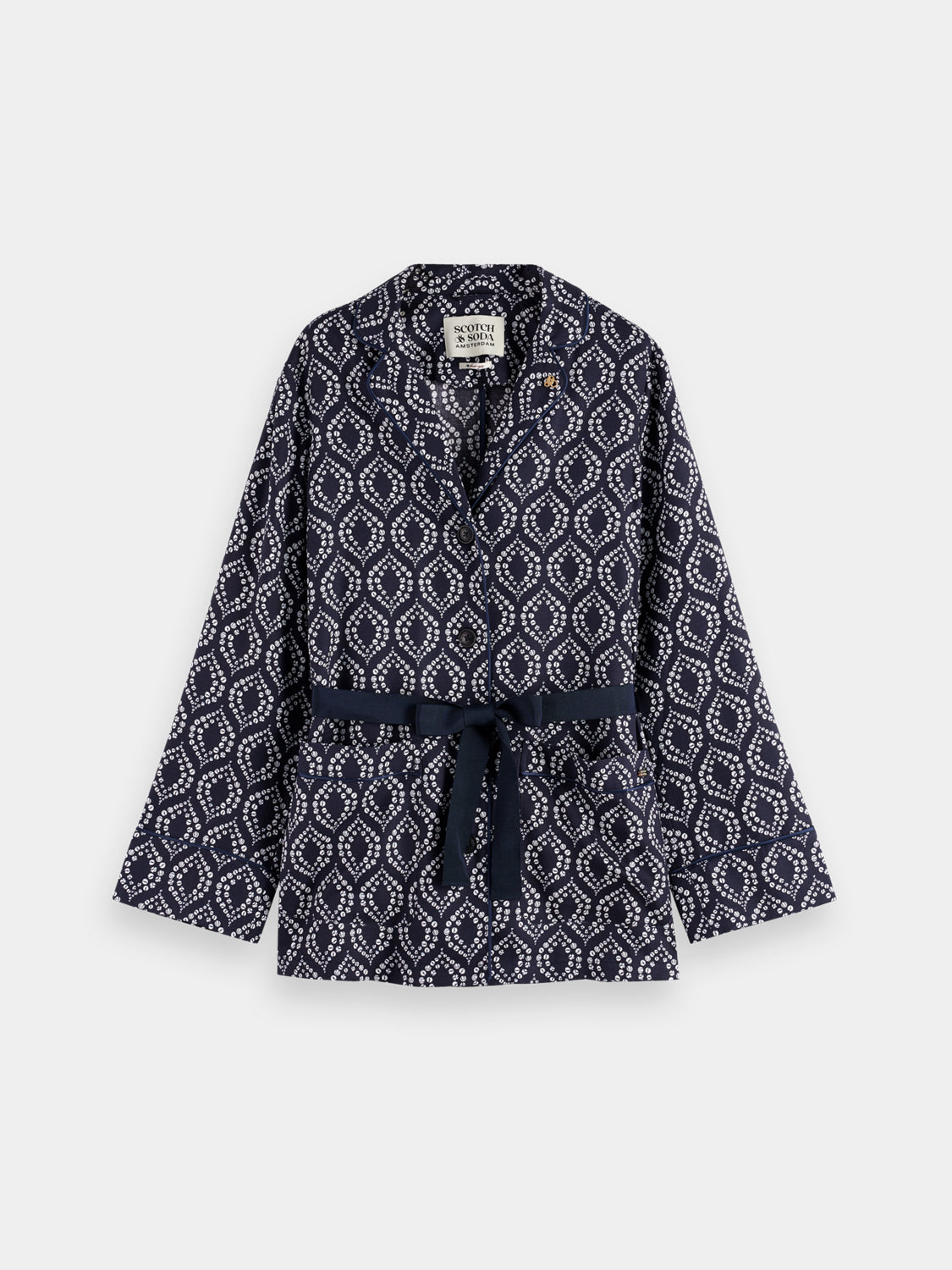 Printed pyjama blazer by Scotch & Soda featuring a stylish design, tailored fit, and comfortable fabric for a polished casual look.