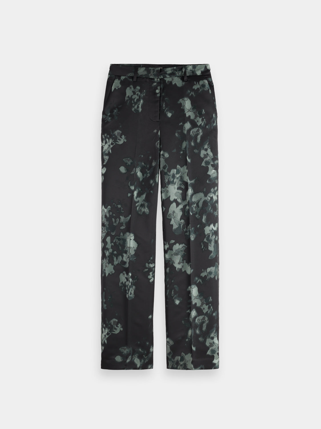Ripple straight-fit pants by Scotch & Soda, showing a close-up of the beige tailored trousers with a flat front and crisp details.