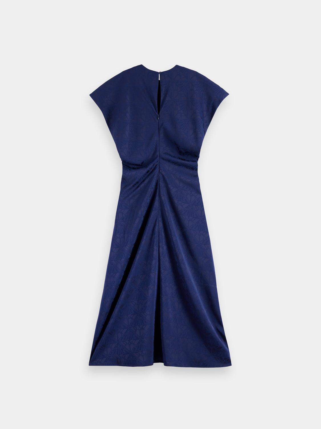 Midi satin jacquard dress