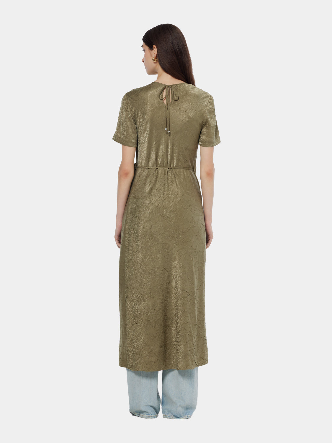 Midi crushed satin dress - Scotch & Soda NZ