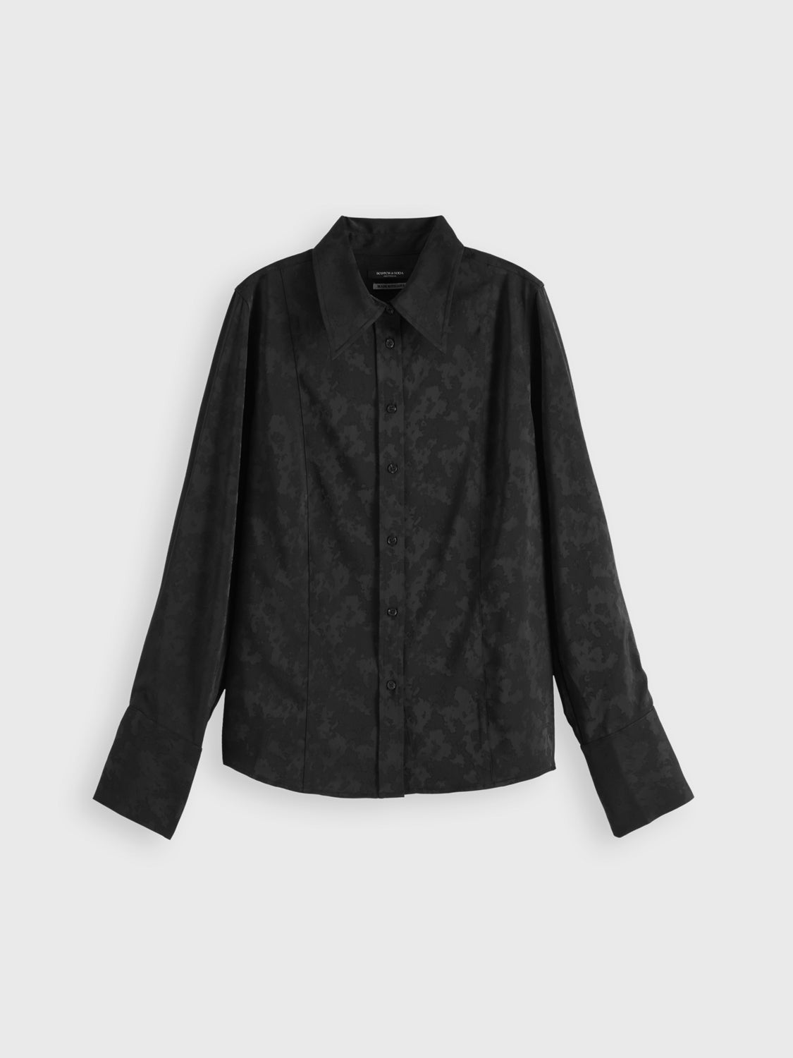 Satin jacquard shirt