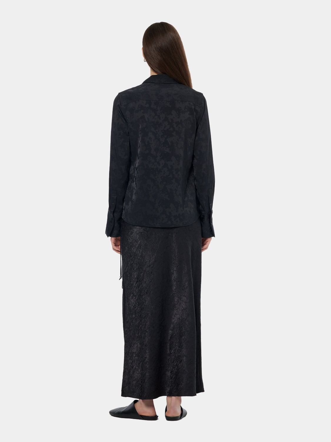 Satin jacquard shirt