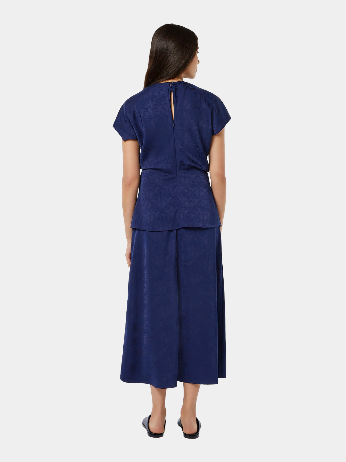 Satin jacquard top