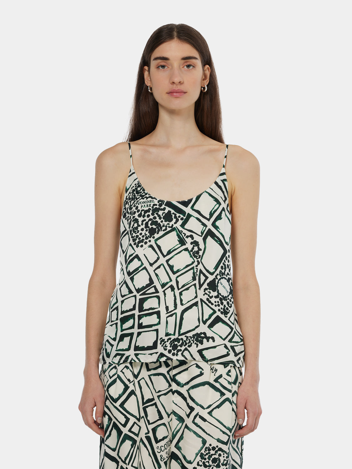 Jersey woven tank
