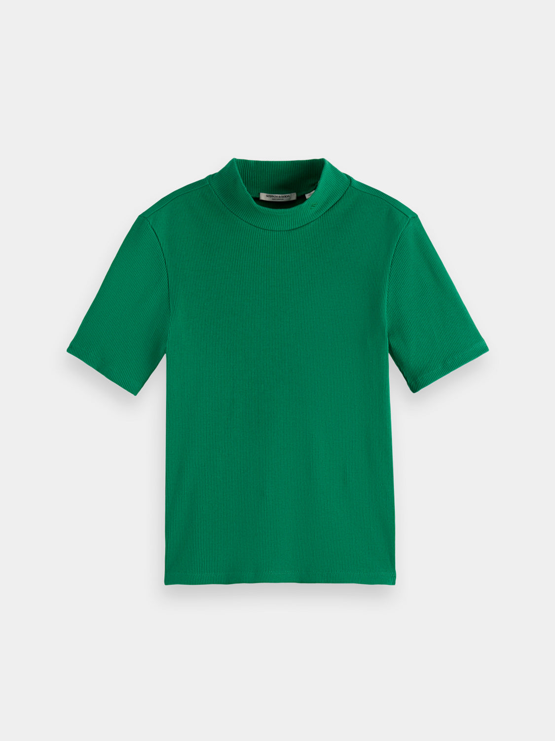 Mock neck ribbed top - Scotch & Soda NZ