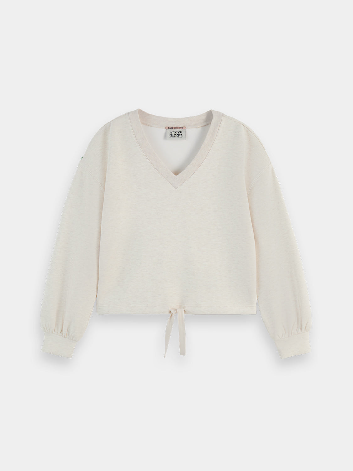 V-neck modal sweatshirt