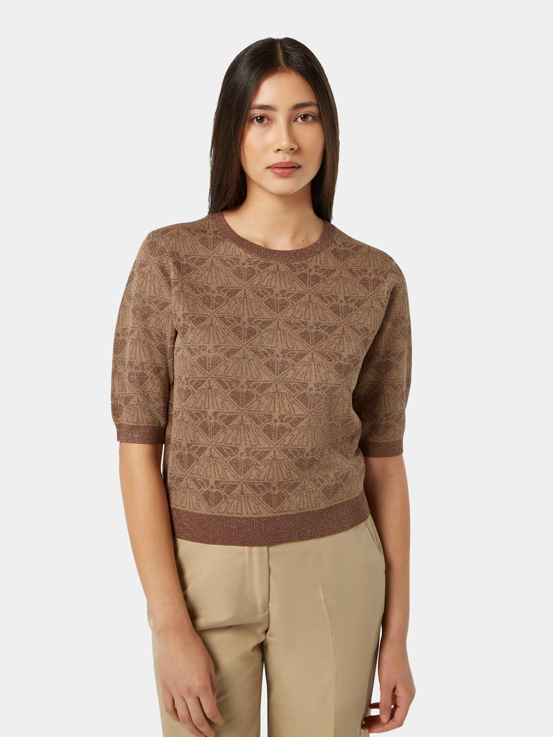 Monogram jacquard pullover - Scotch & Soda NZ