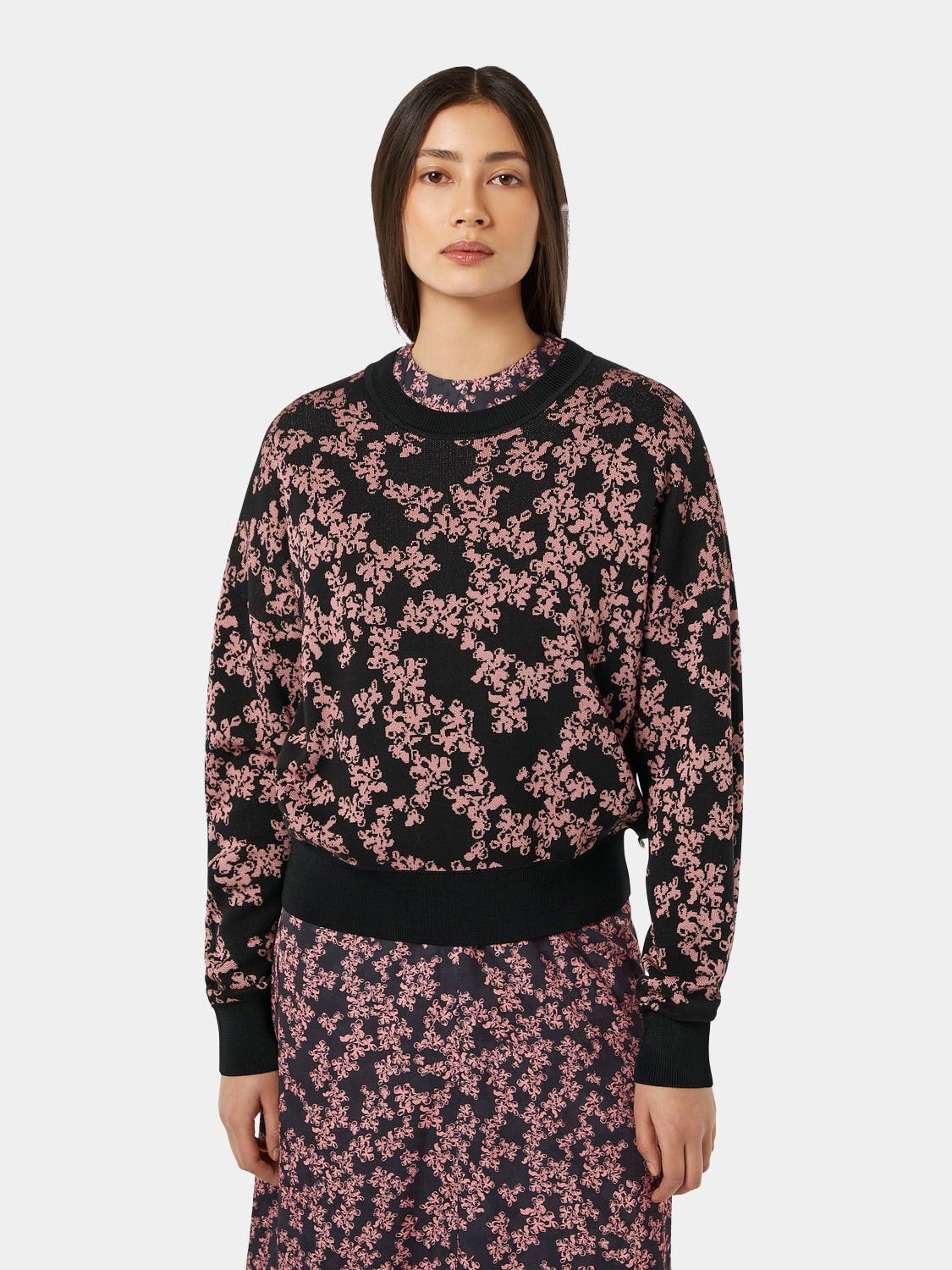 Jacquard printed pullover