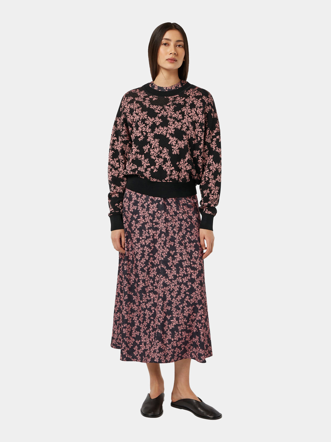 Jacquard printed pullover