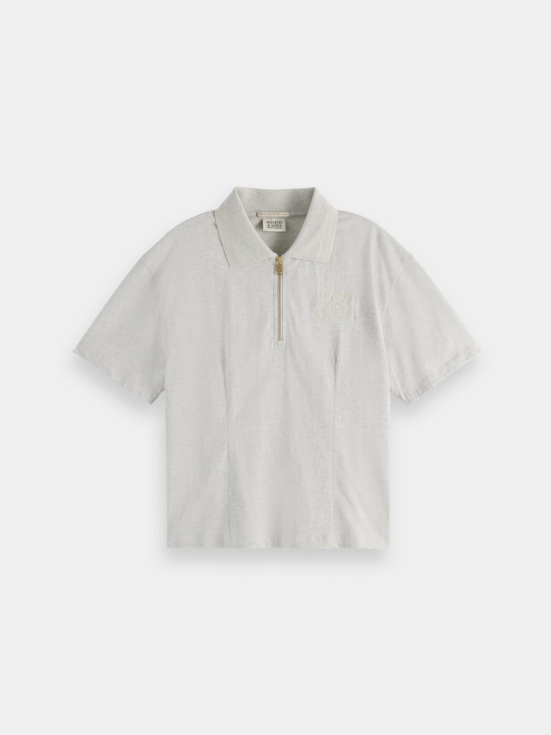 Quarter zip polo - Scotch & Soda NZ