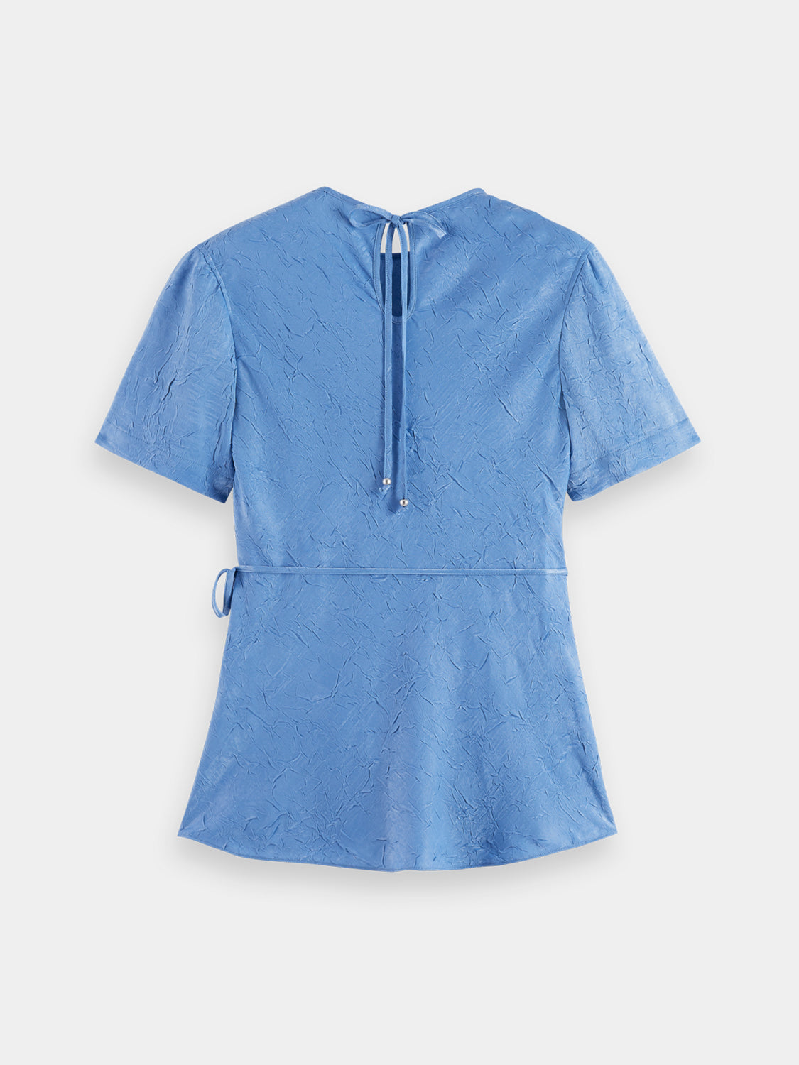 Crushed satin wrap top - Scotch & Soda NZ