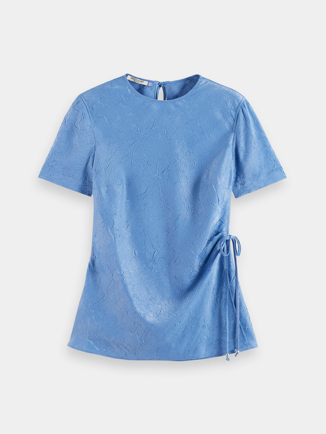 Crushed satin wrap top - Scotch & Soda NZ