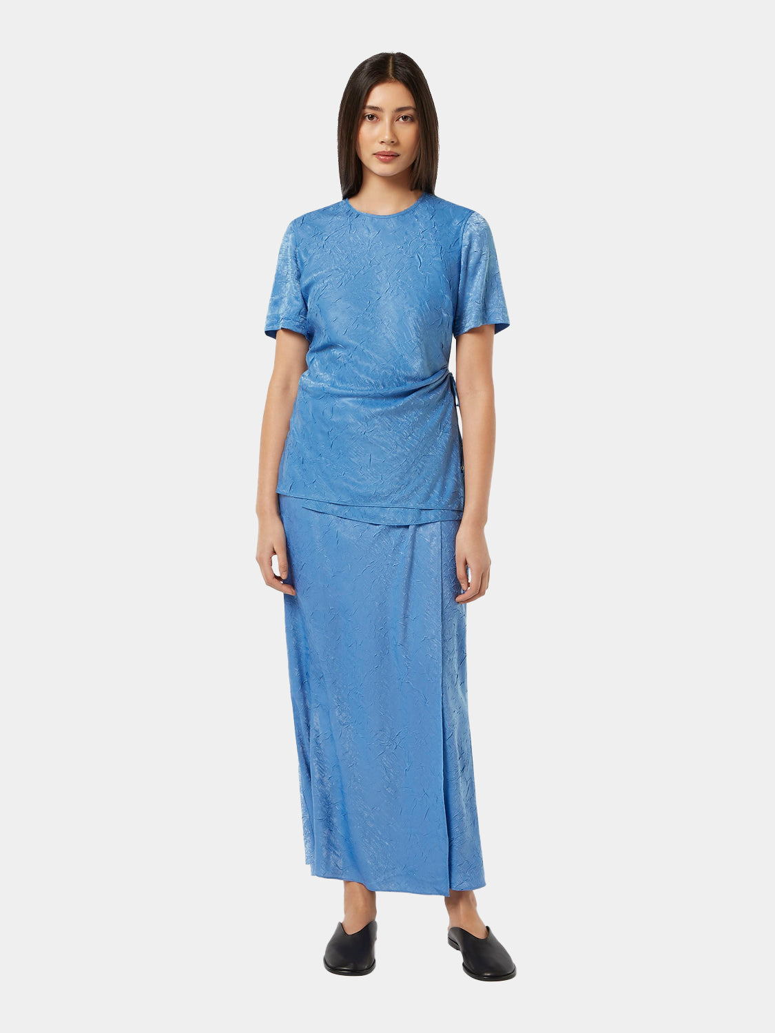 Crushed satin wrap top - Scotch & Soda NZ