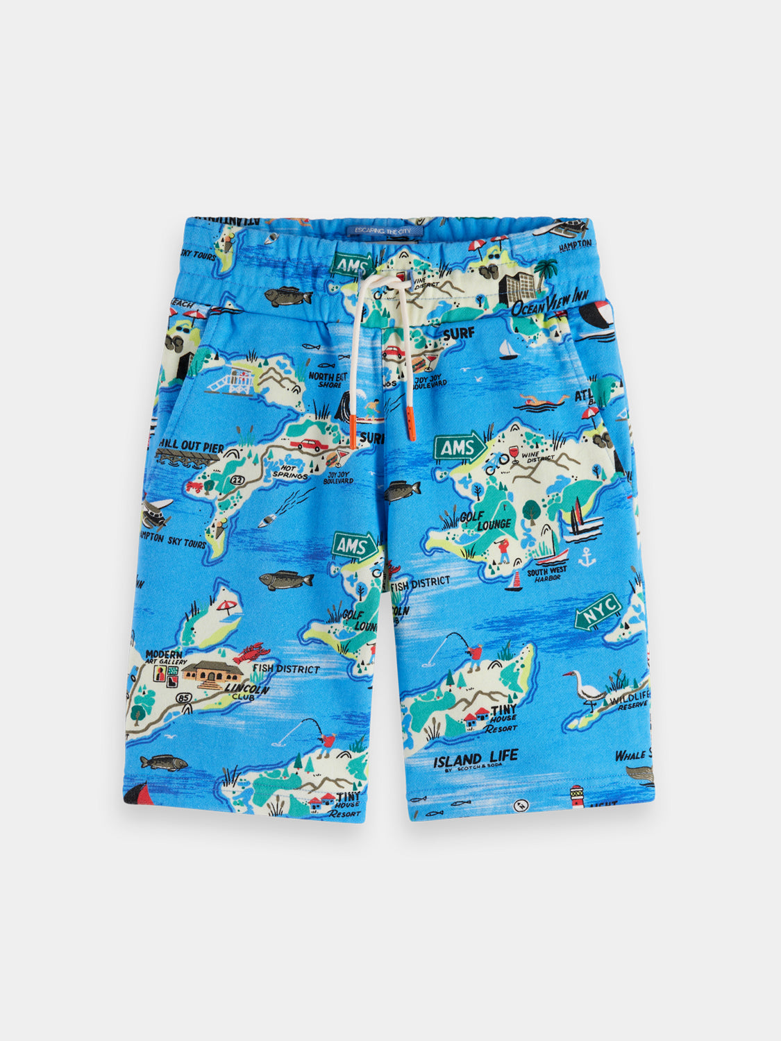 Kids - Printed sweatshorts - Scotch & Soda NZ