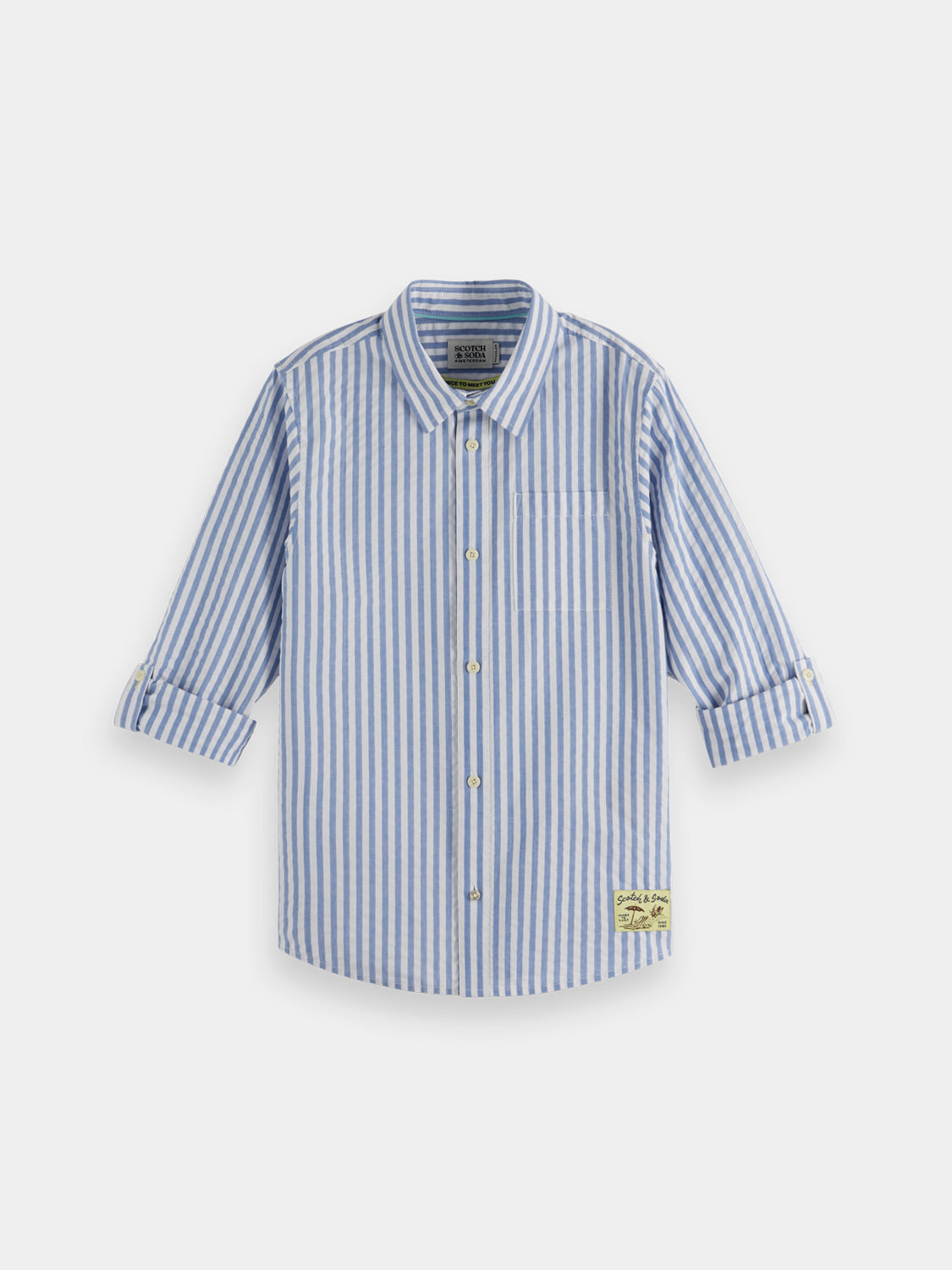 Kids - Seersucker shirt - Scotch & Soda NZ
