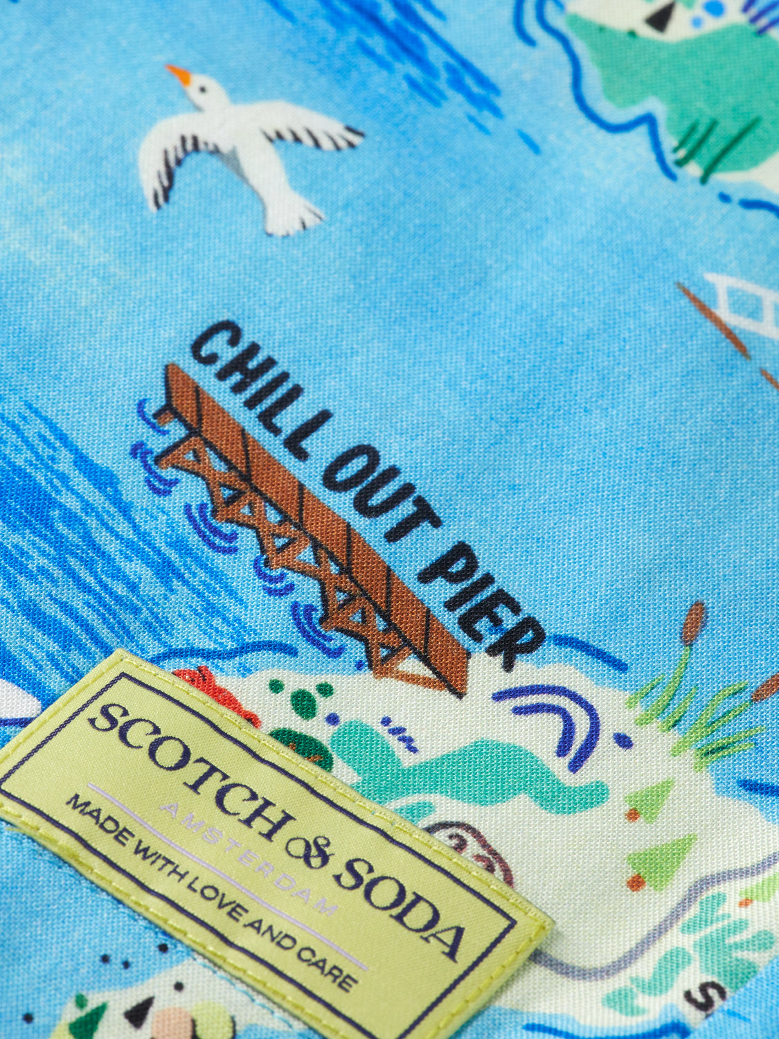 Kids - Printed viscose shirt - Scotch & Soda NZ