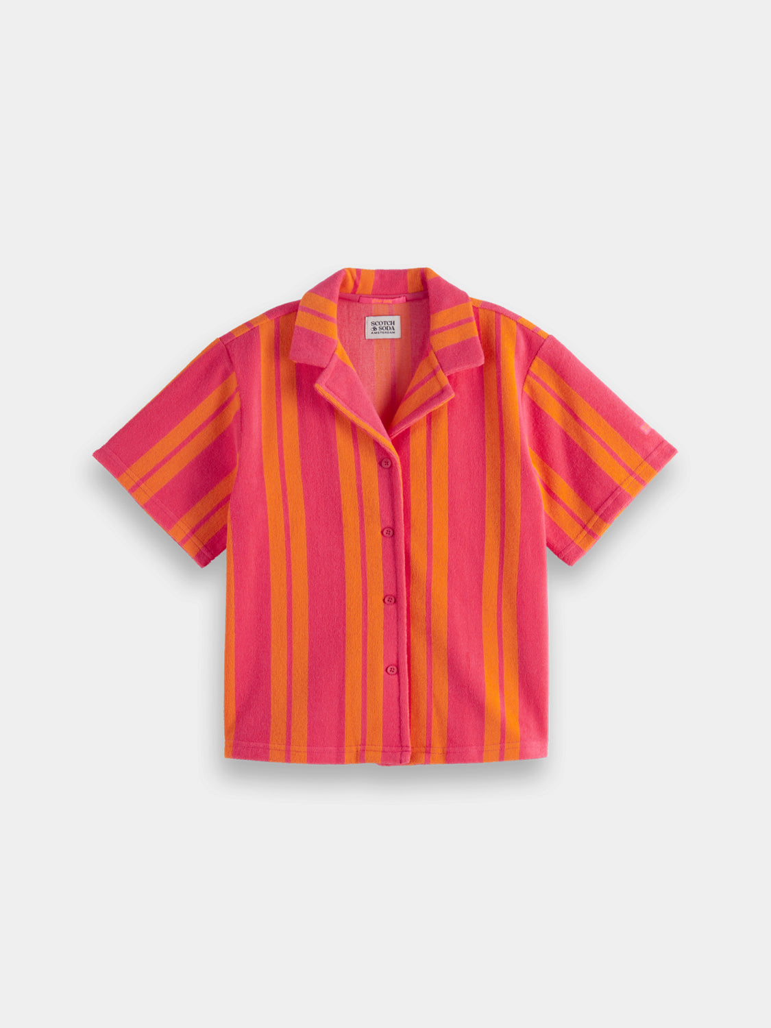 Kids - Towelling camp shirt - Scotch & Soda NZ