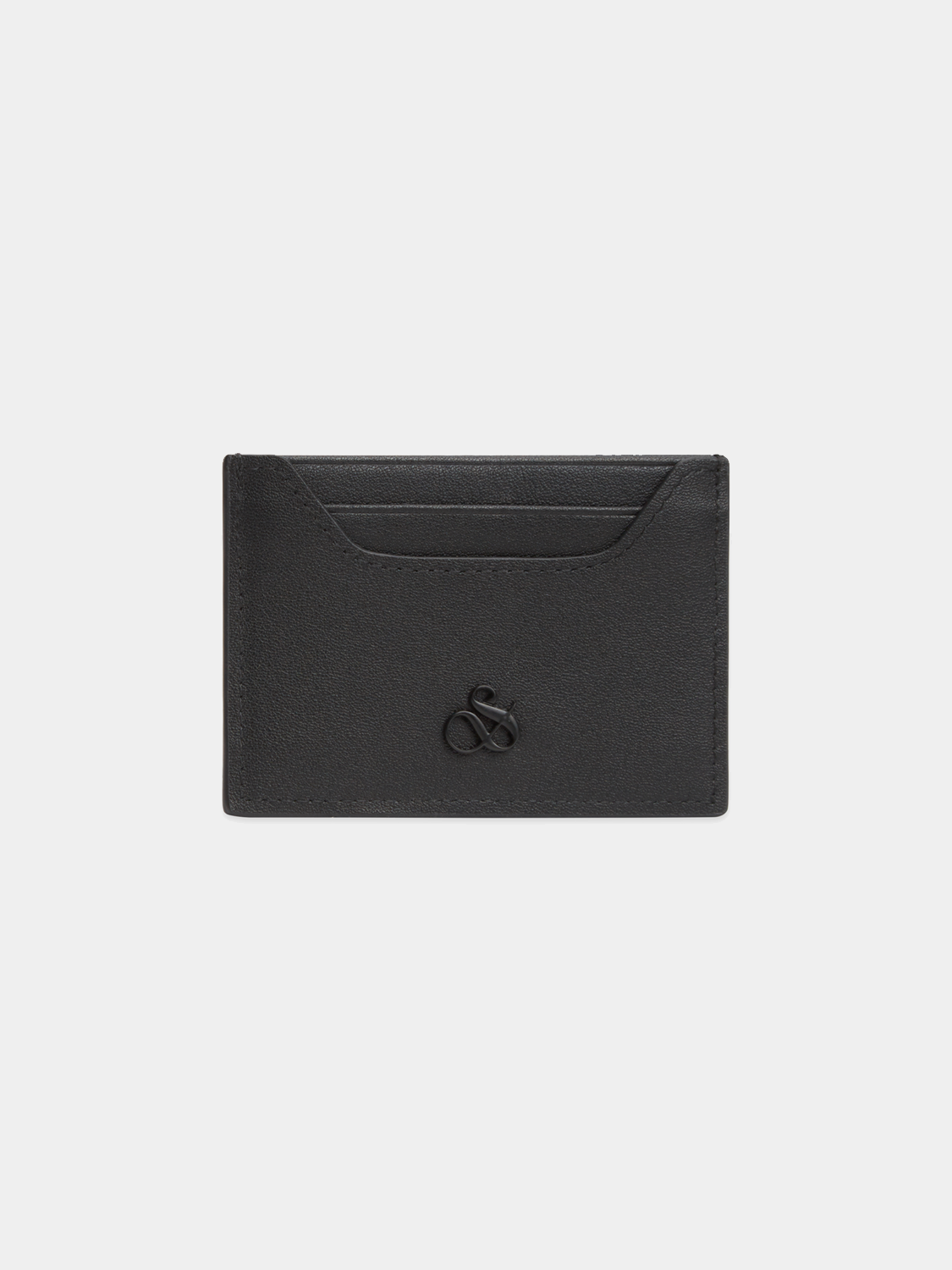Leather cardholder by Scotch & Soda, compact black bag with multiple card slots and sleek design.