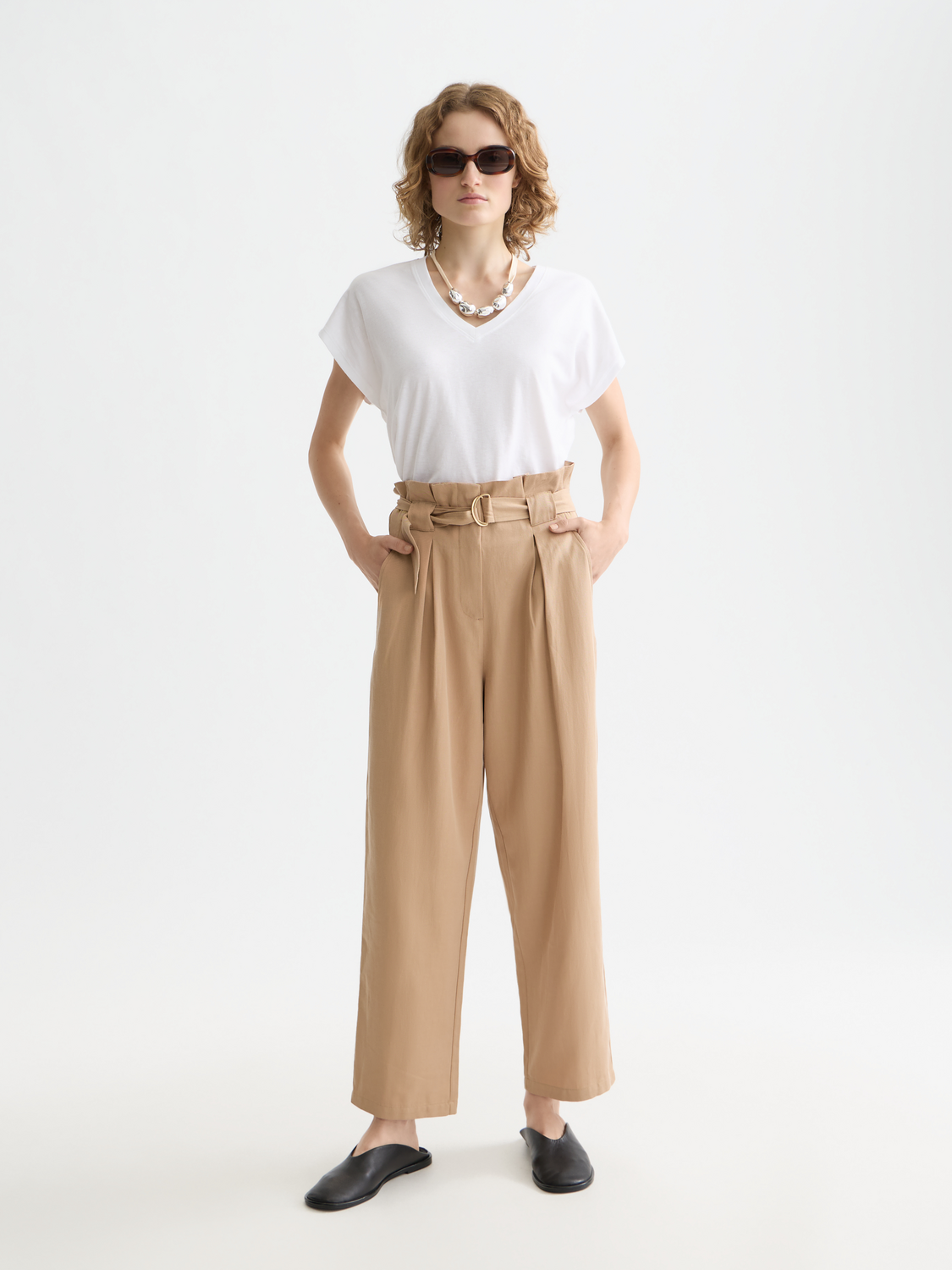 Slub v-neck t-shirt - Scotch & Soda NZ