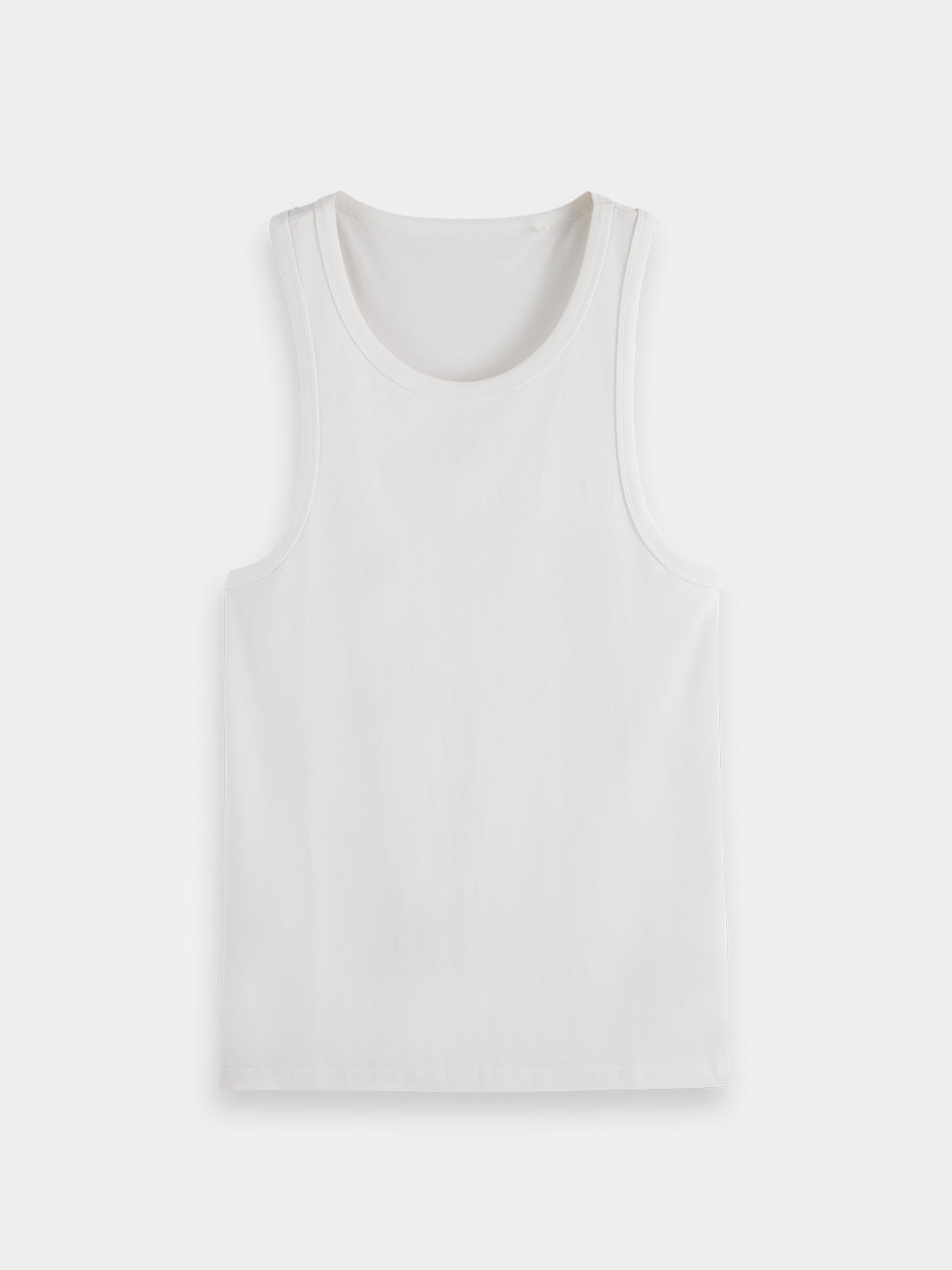 Scotch & Soda men's racer tank top, short sleeve tee in a lightweight fabric, casual summer style.