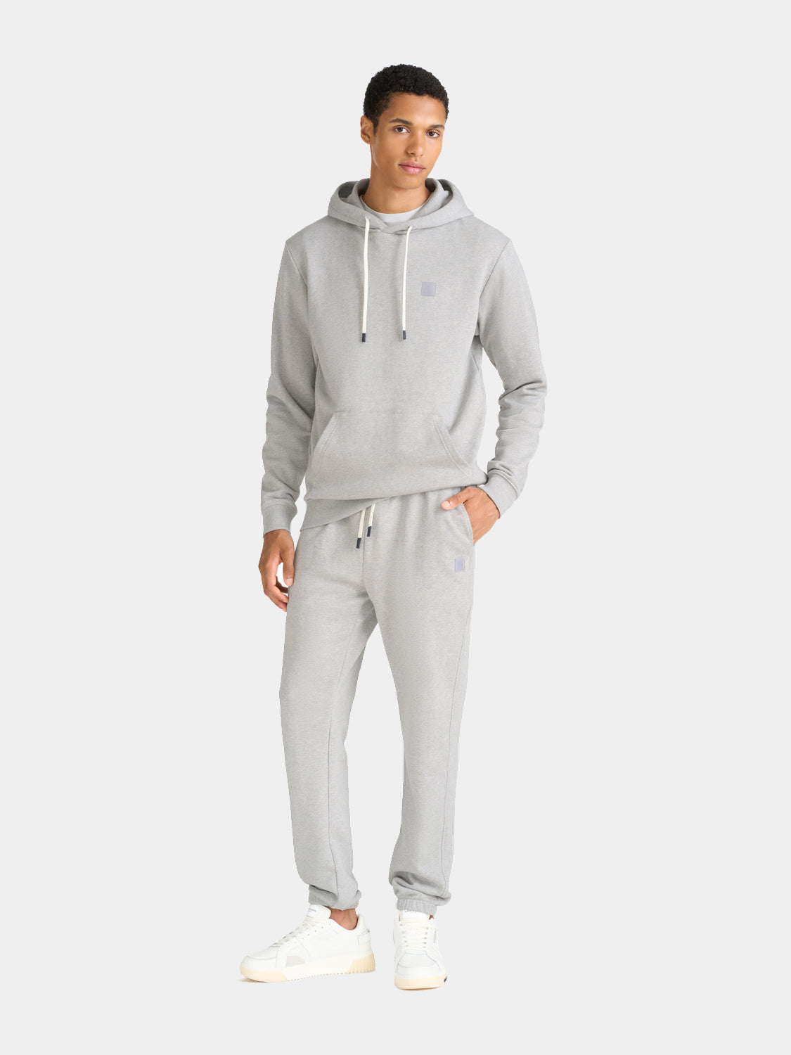 Scarlet red hoodie with Scotch & Soda logo graphic, casual sweats sweatshirt, front view, soft fabric, comfortable fit.