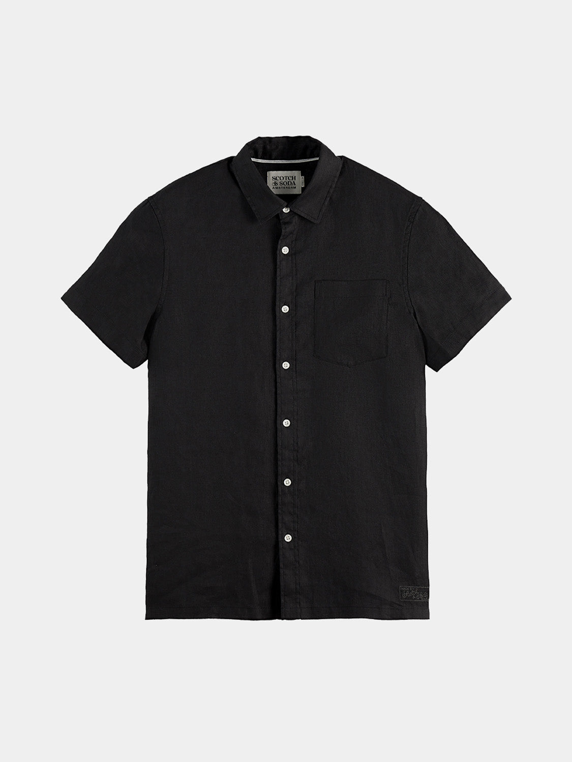 Short sleeved linen shirt - Scotch & Soda NZ