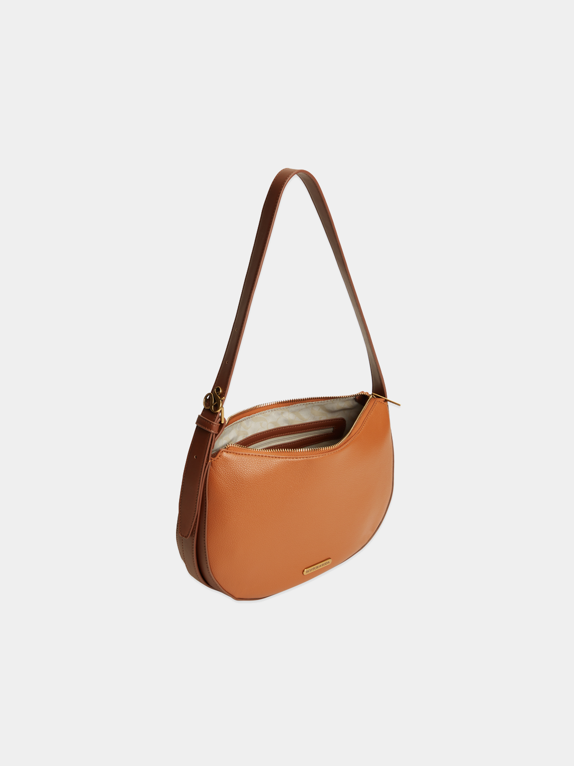 Dark blue Scotch & Soda shoulder bag with adjustable strap and zip closure, made of durable fabric.