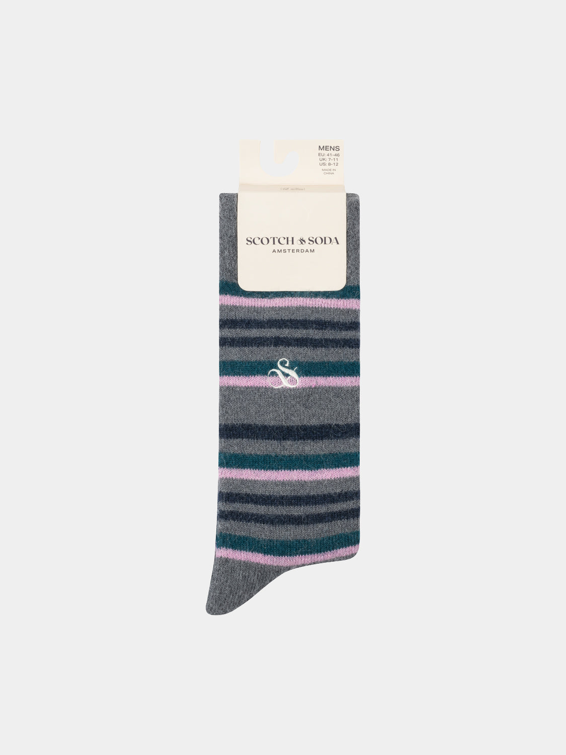 1-pack striped crew socks