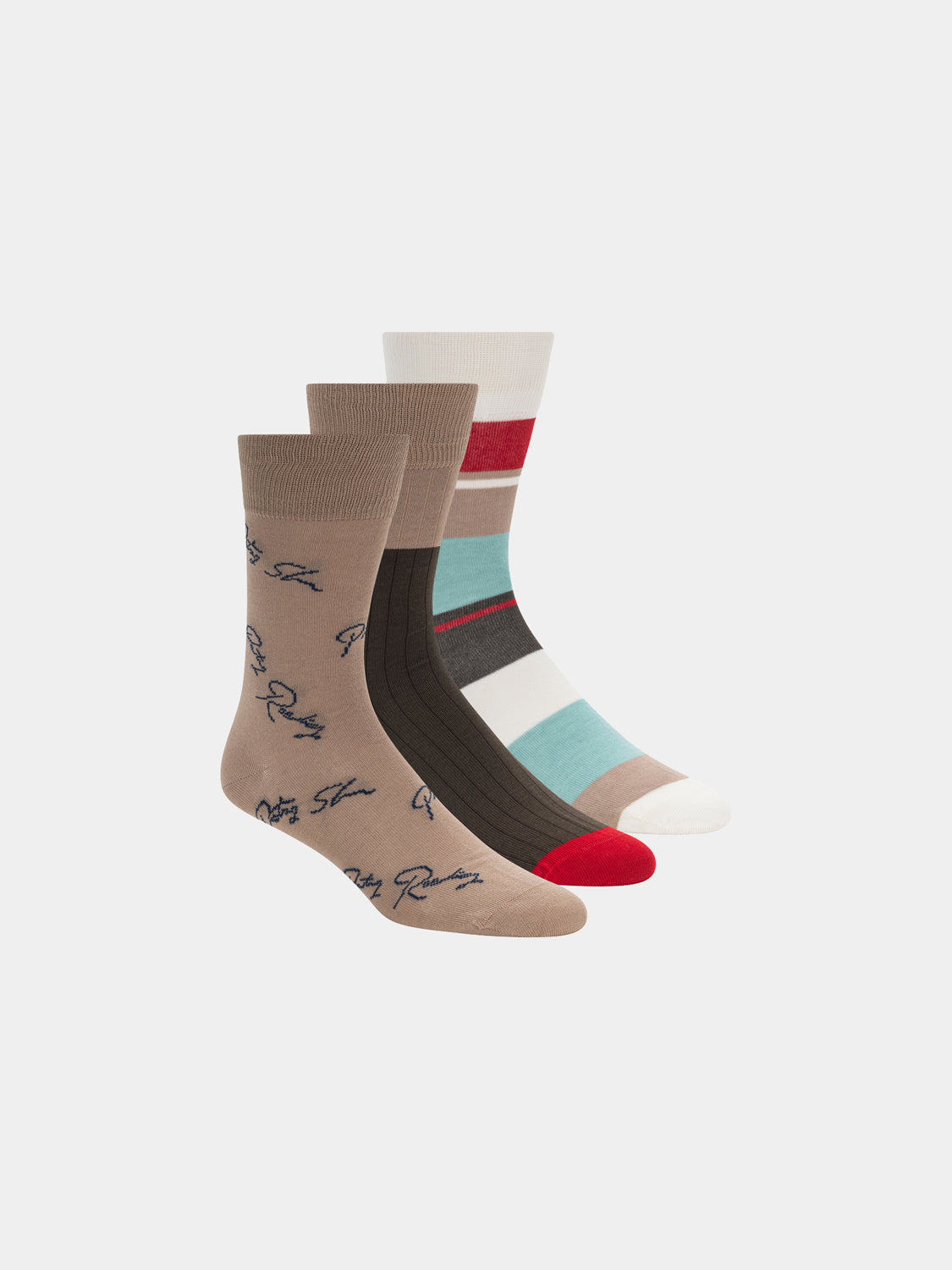 3-pack pattern crew socks - Scotch & Soda NZ