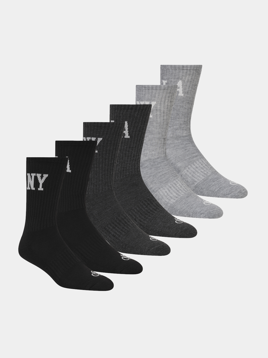 Six pairs of Scotch & Soda crew socks in various colors, shown laid out flat with ribbed cuffs and soft fabric.