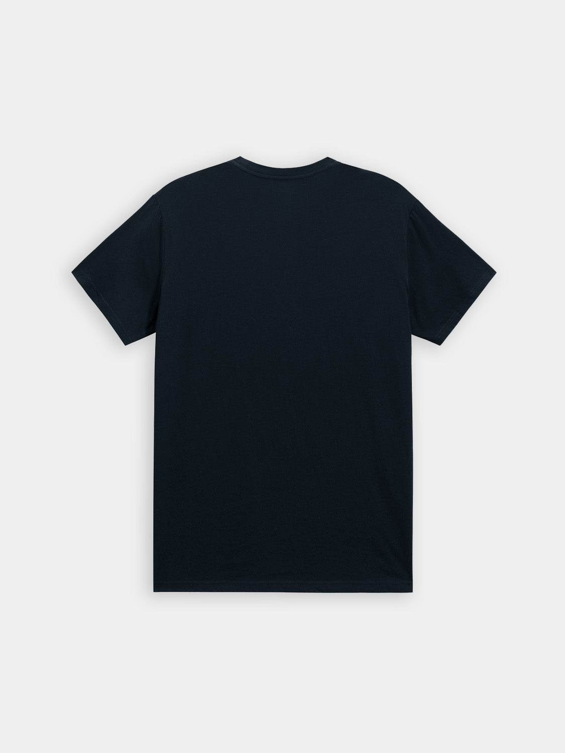 Three black Scotch & Soda crew neck short sleeve T-shirts in a 3-pack, shown folded with the front and back visible.