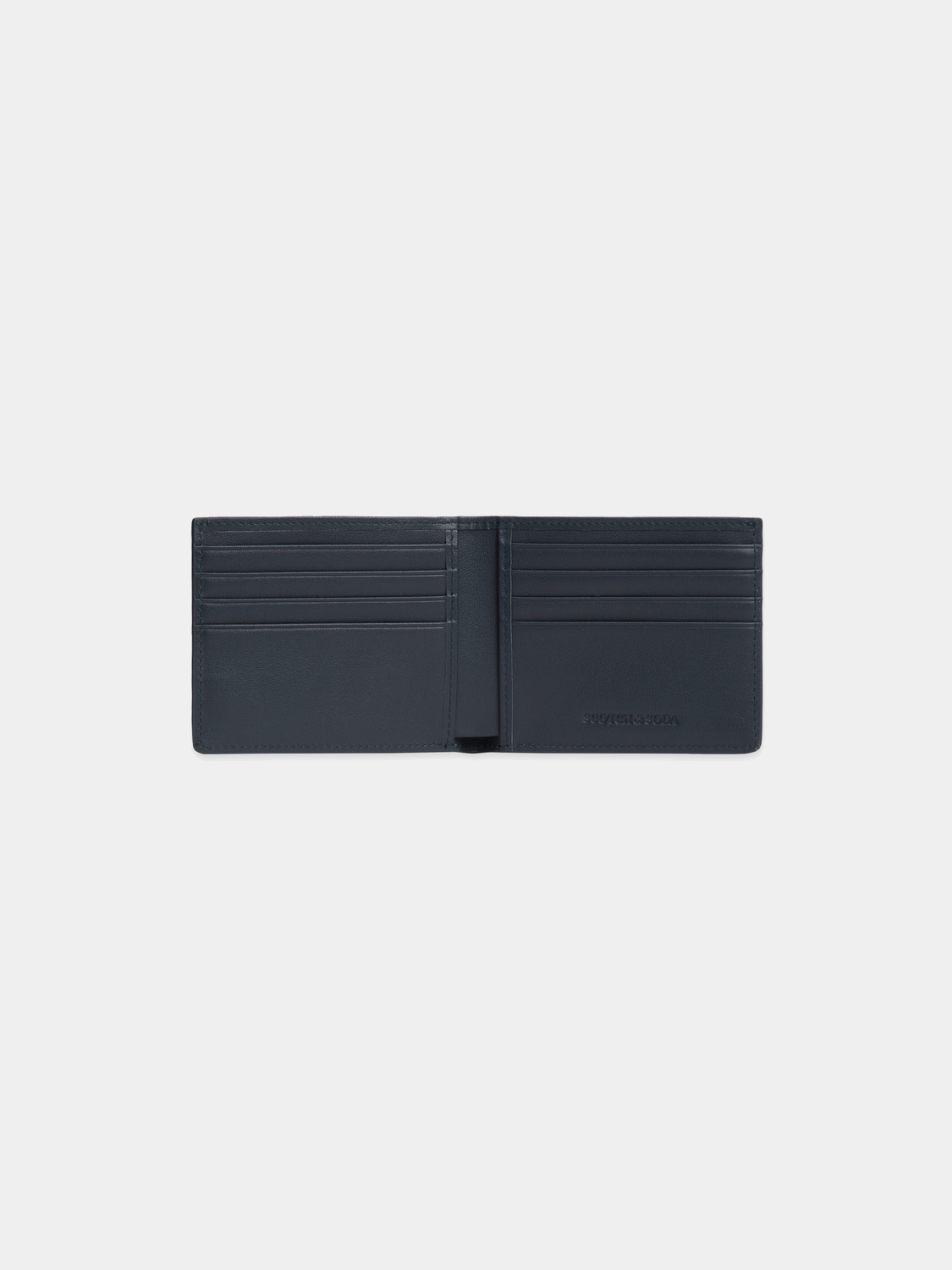Leather wallet from Scotch & Soda with multiple card slots and a sleek, minimalist design.
