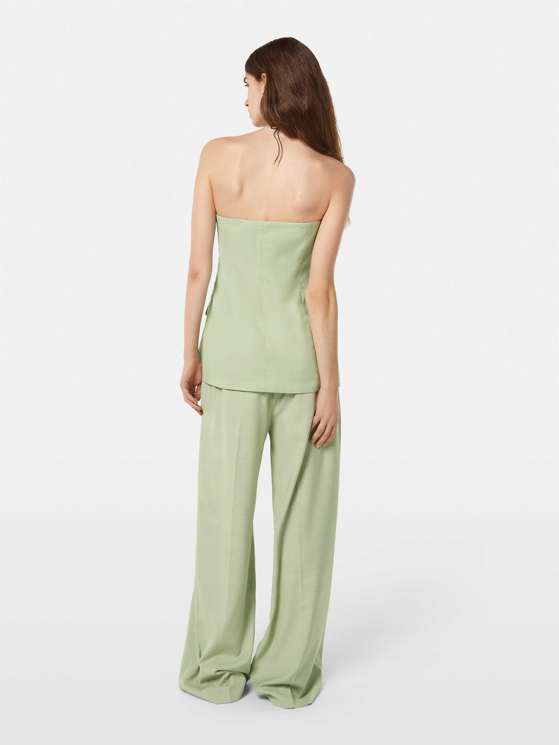 Tailored woven bodice top from Scotch & Soda with structured fit and detailed stitching, shown from the back.