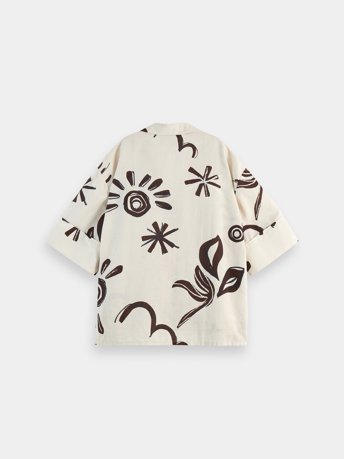 Black printed short-sleeved shirt from SCOTCH & SODA with a stylish design and relaxed fit.