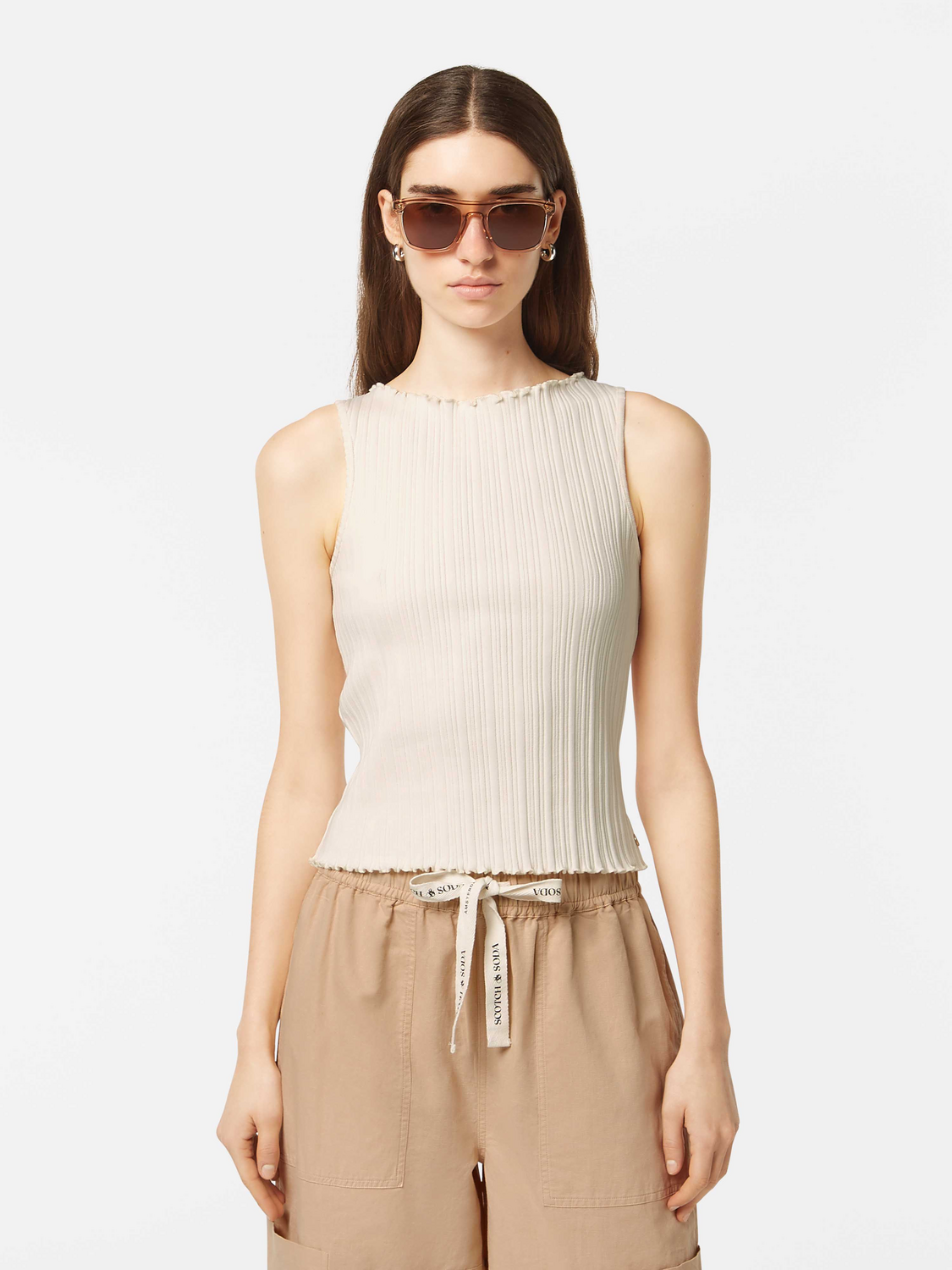 Structured ribbed tank - Scotch & Soda NZ