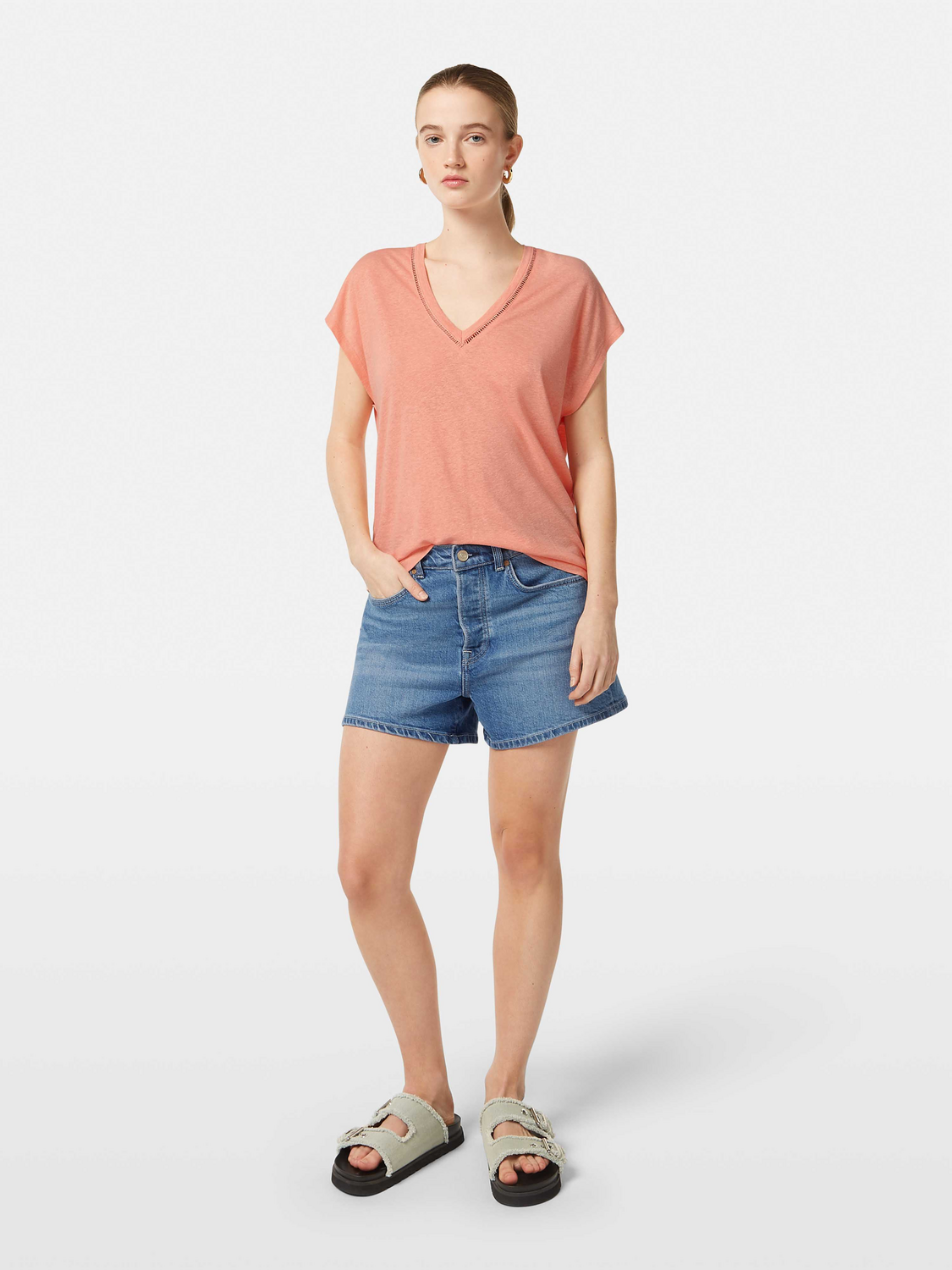 V-neck t-shirt - Scotch & Soda NZ