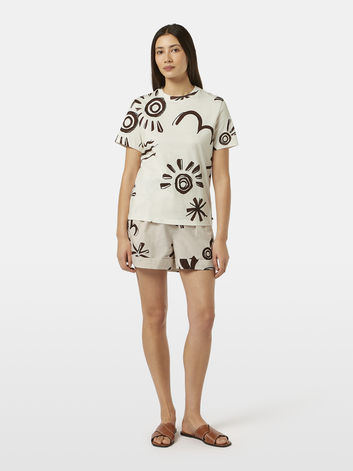 Printed SCOTCH & SODA short-sleeve T-shirt featuring a vibrant graphic design on a casual fit.