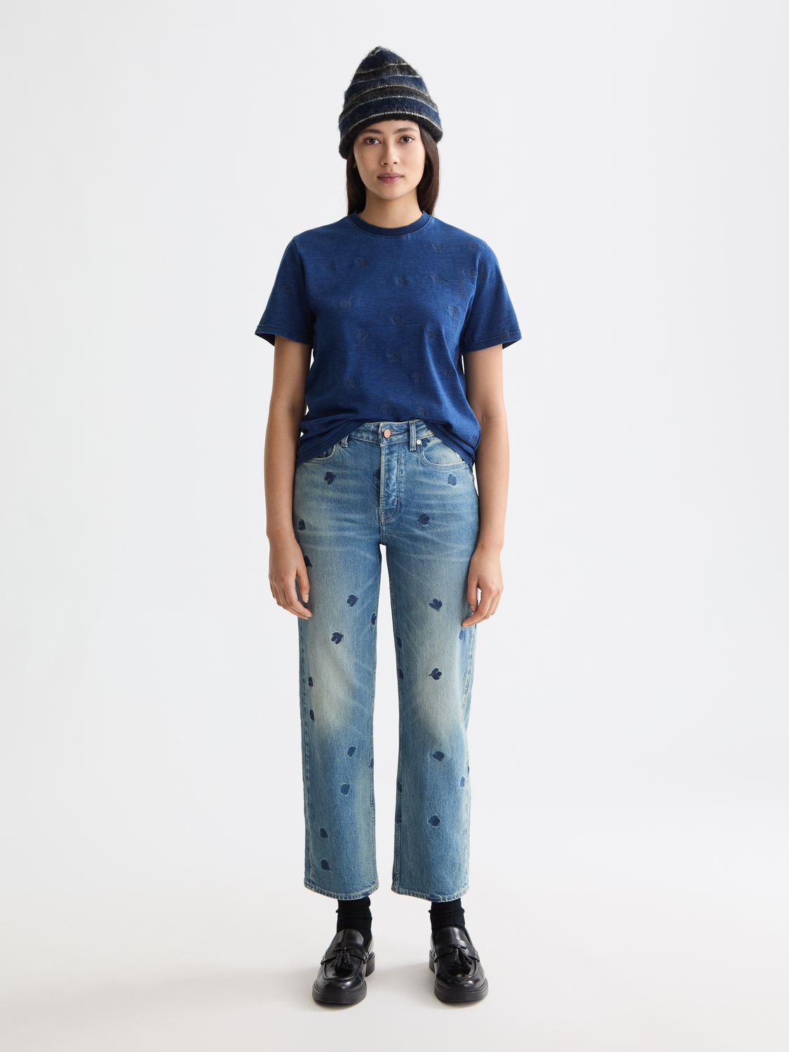 Washed indigo t-shirt - Scotch & Soda NZ