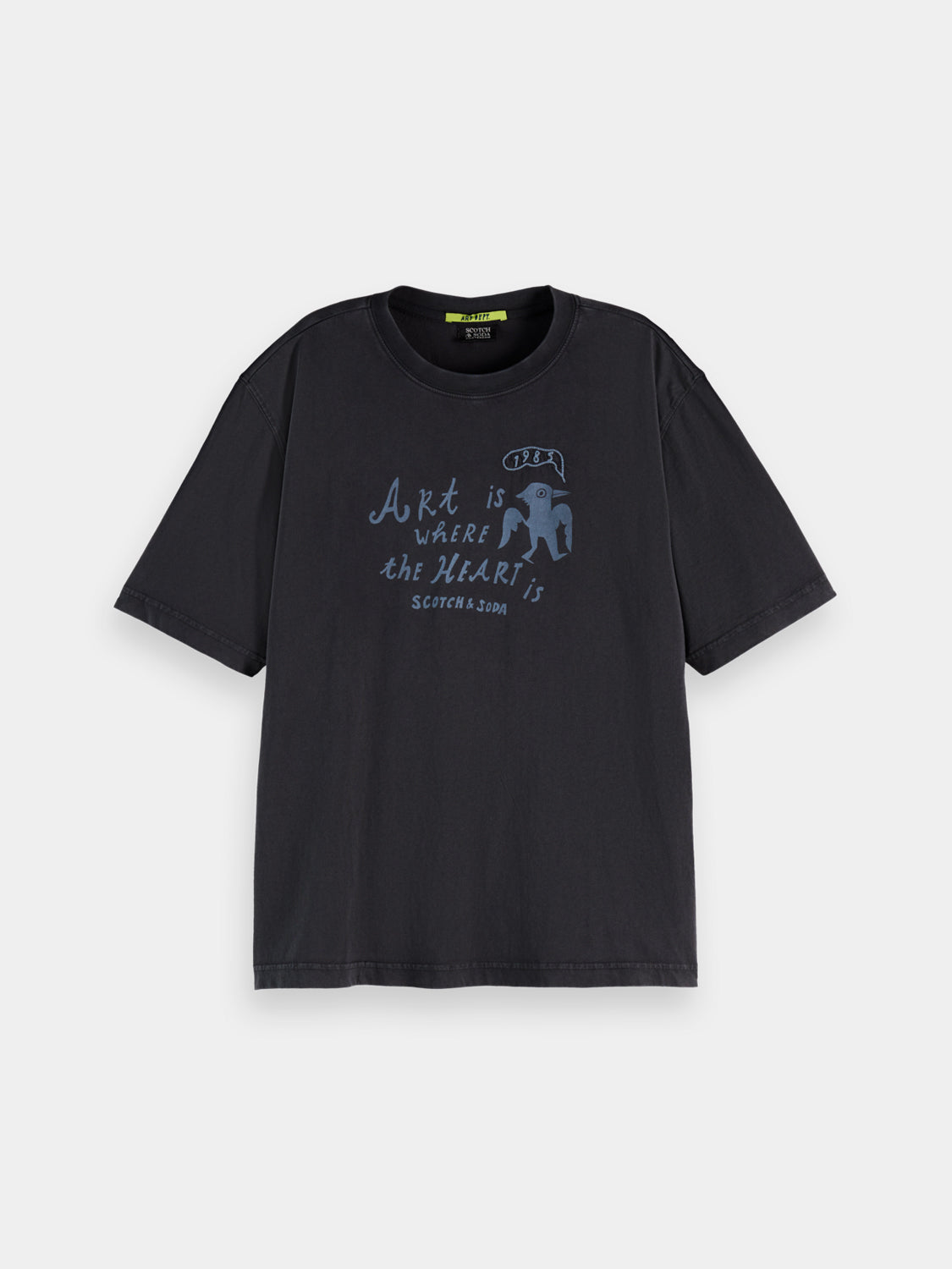 Washed artwork t-shirt - Scotch & Soda NZ