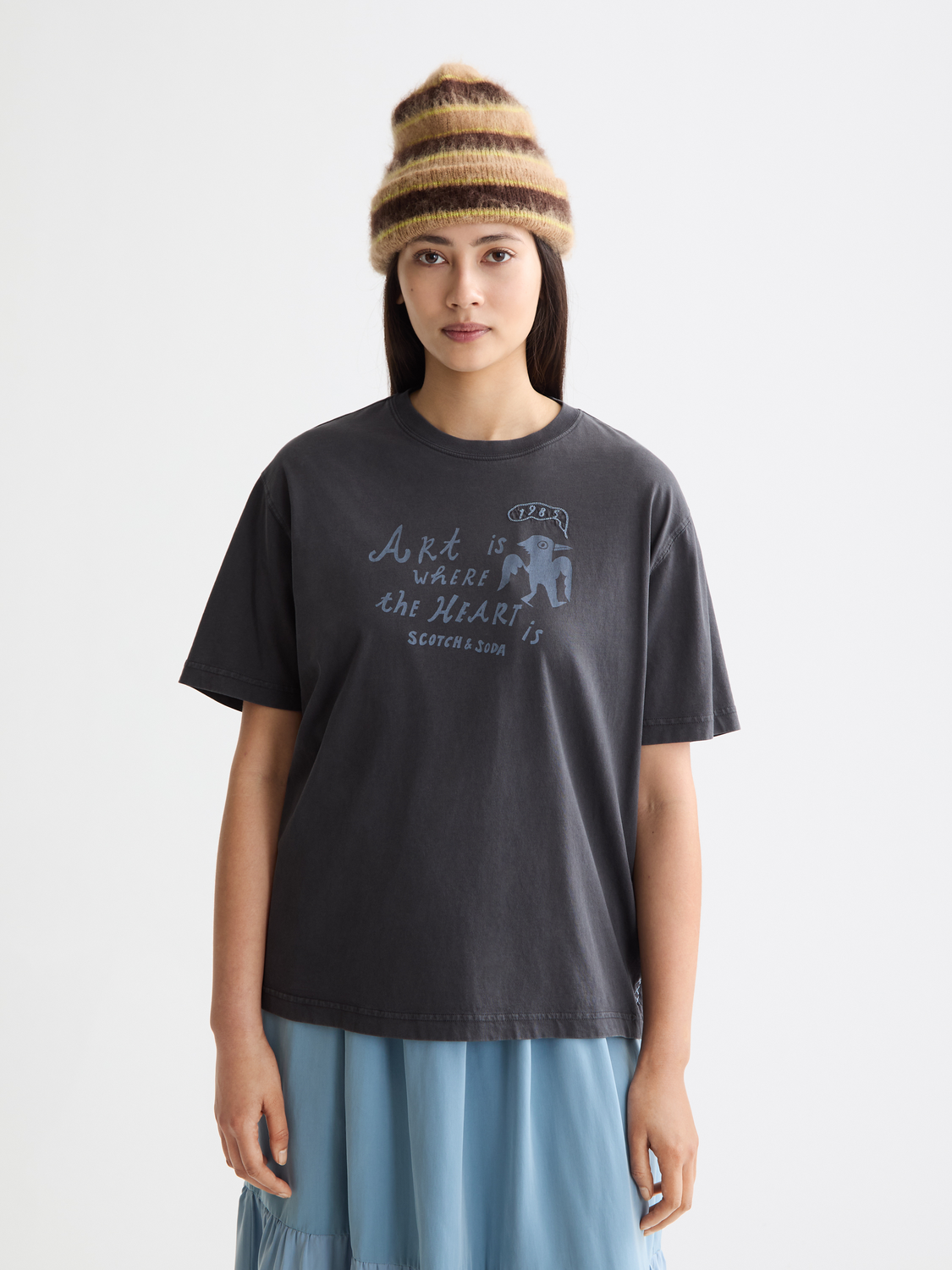 Washed artwork t-shirt - Scotch & Soda NZ