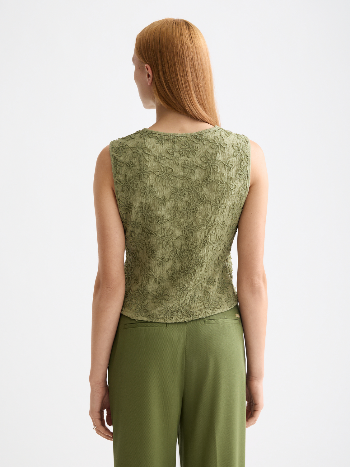 Structured tank top with bow closure from Scotch & Soda, featuring a fitted design and tank style in black.