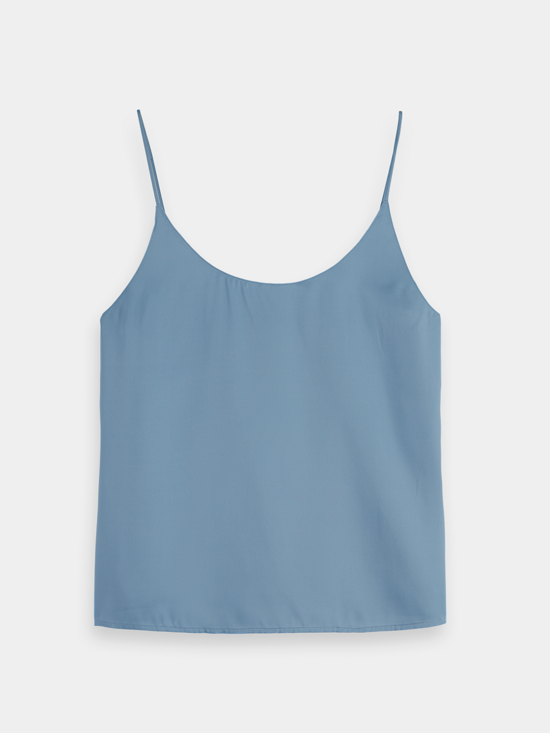 Scotch & Soda woven jersey tank top in neutral color, sleeveless design, with a relaxed fit and simple round neckline.