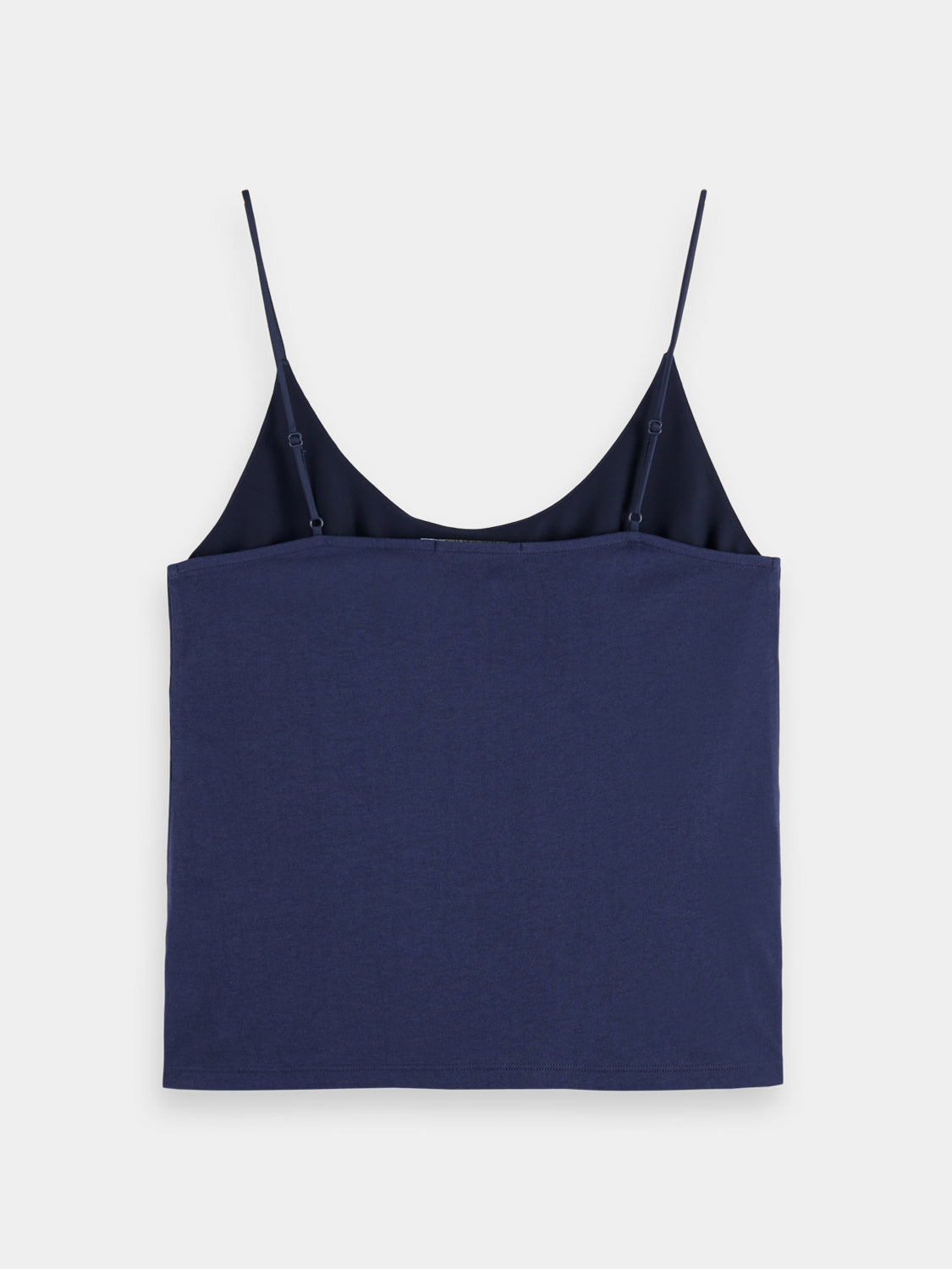 Black Scotch & Soda jersey woven tank top with a relaxed fit and sleeveless design, perfect for casual summer wear.