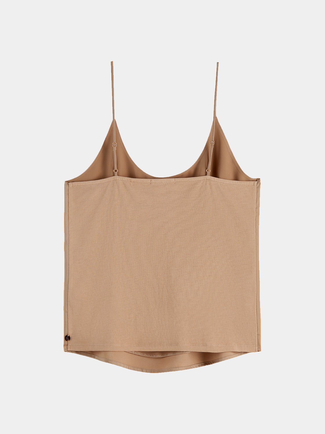 Black woven tank top from Scotch & Soda with a relaxed fit, featuring a sleeveless design and subtle texture.