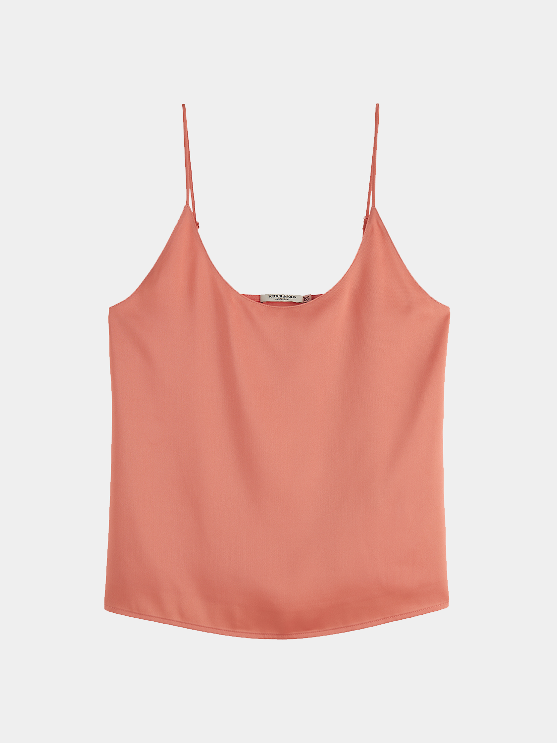 Scotch & Soda woven tank top with jersey fabric, featuring a sleeveless design and a relaxed fit.