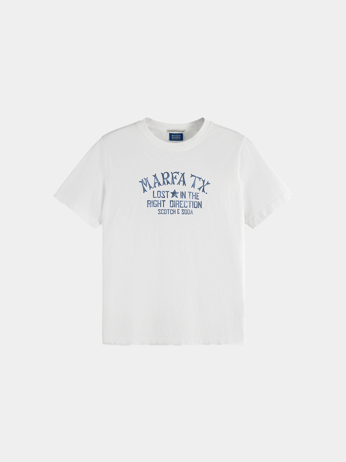 Scotch & Soda graphic short sleeve t-shirt with colorful printed design on front, casual fit, soft fabric.