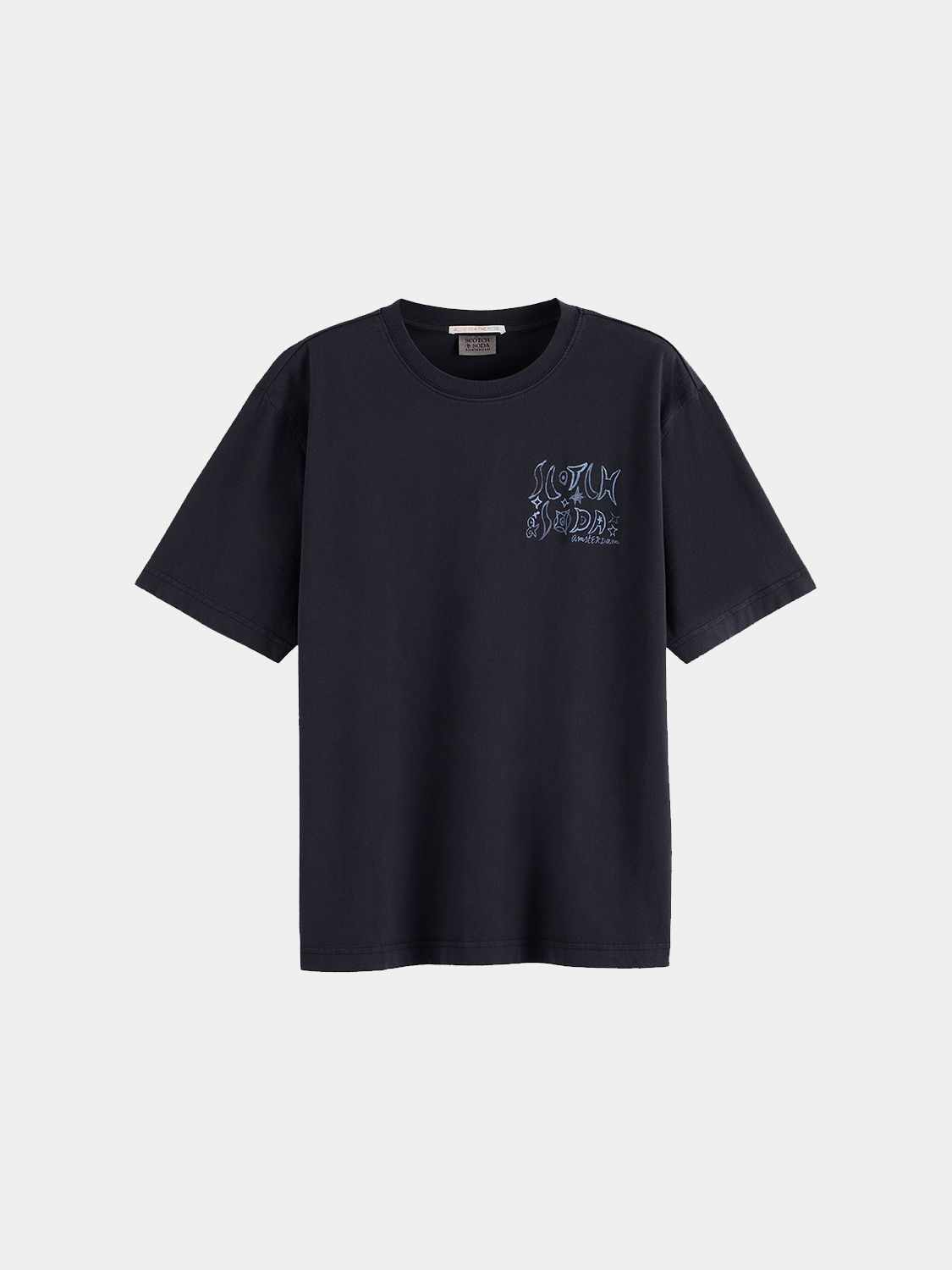 Scotch & Soda artwork short sleeve T-shirt with colorful printed design on soft fabric, casual and stylish men's tee.