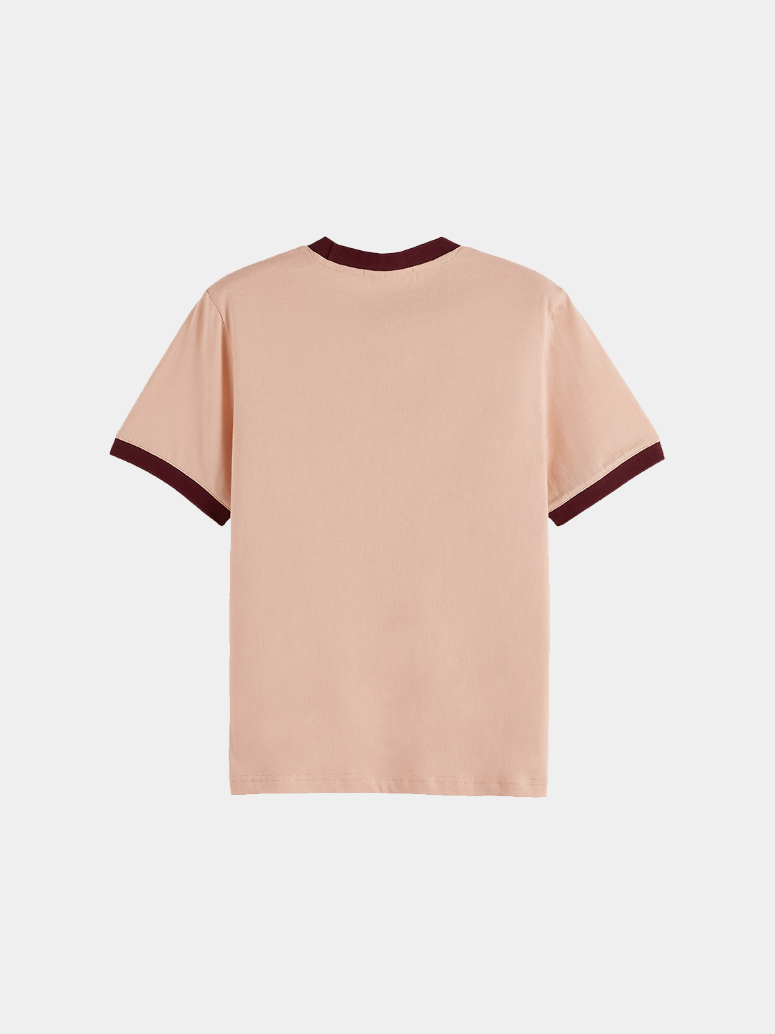 Black embroidered ringer t-shirt from Scotch & Soda featuring short sleeves and a classic crew neckline.