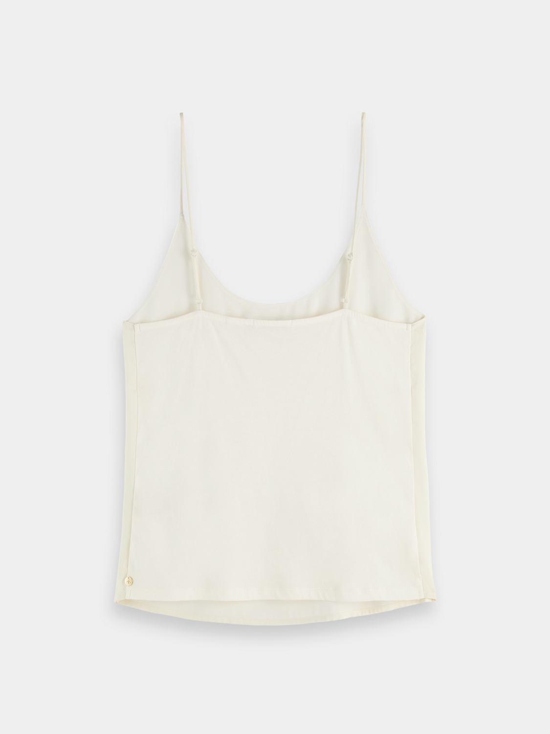 Back view of a Scotch & Soda woven tank top, featuring a relaxed fit and lightweight jersey fabric for casual wear.